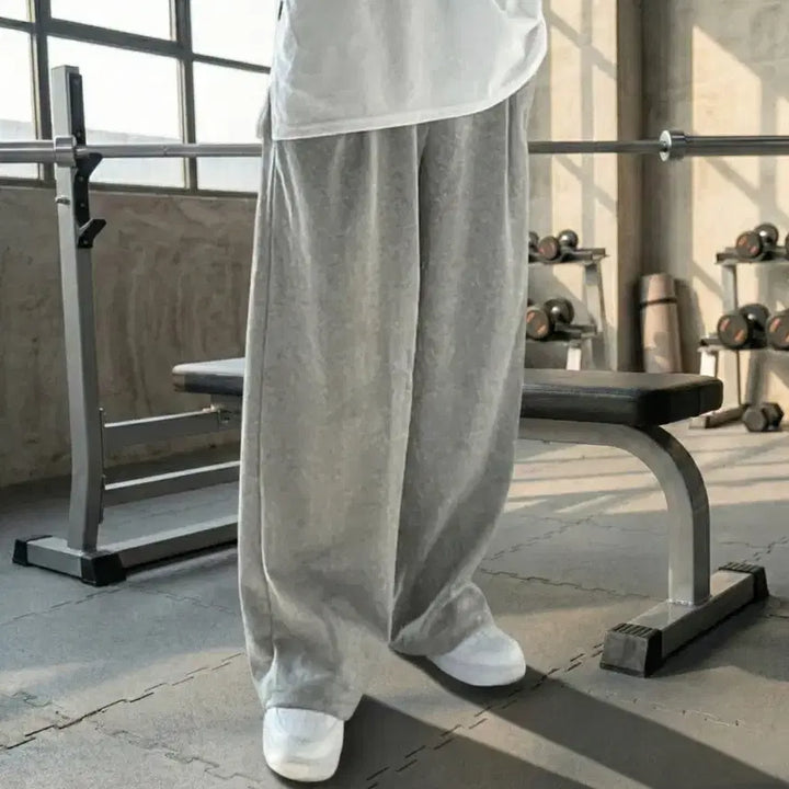 [BUNJANG] Unisex Wide Balloon Training Sweatpants / (새상품)남자 와이드 벌룬 운동 헬스 트레이닝 츄리닝 스웻 통 바지 팬츠
