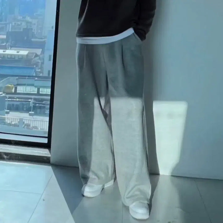 [BUNJANG] Unisex Wide Balloon Training Sweatpants / (새상품)남자 와이드 벌룬 운동 헬스 트레이닝 츄리닝 스웻 통 바지 팬츠