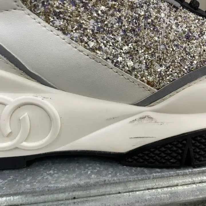 [BUNJANG] Jimmy Choo Glitter Sneakers / 지미추 글리터 스니커즈 35.5 (gr-4527)