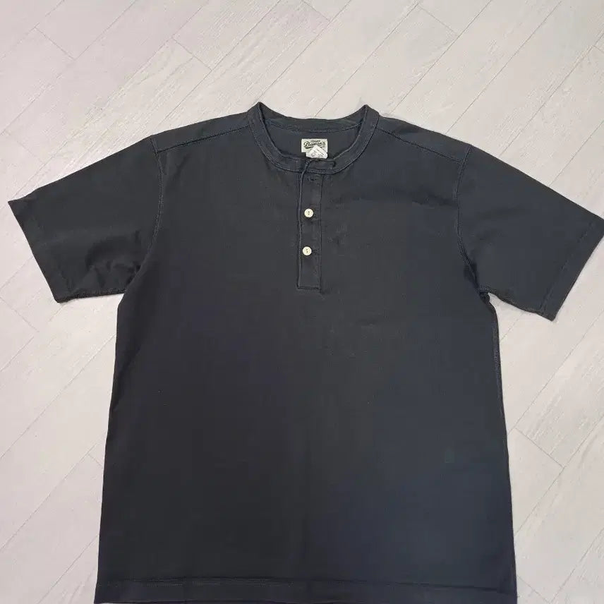 [BUNJANG] Bronson Henry Neck Charcoal T-shirt / 브론슨 헨리넥 반팔 티셔츠 xl사이즈 차콜