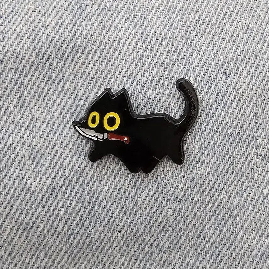 [SOLD OUT] 블랙고양이 뱃지 (새상품)