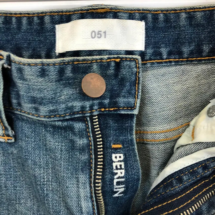 [BUNJANG] Plac Jeans 051 Berlin Leather Patch Jeans Size 32-33 / 플랙진 051 베를린 레더패치 청바지 32-33 인치