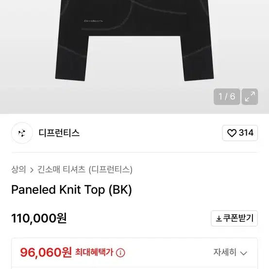 [BUNJANG] Differentis Paneled Knit Top / 디퍼런티스 패널드 니트 탑