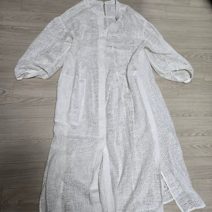 [SOLD OUT] 한섬 타임 레이스 화이트 롱  가디건