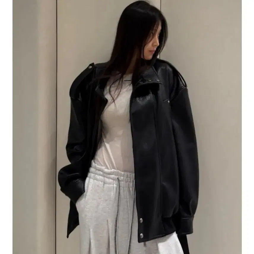 [BUNJANG] All Rights Black Leather Jackson Jacket / 올라이츠 블랙 레더 잭슨자켓~새상품