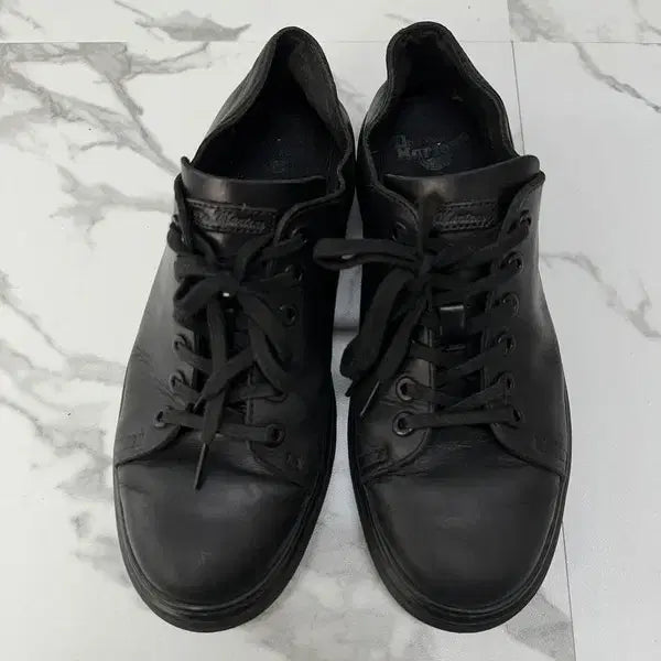 [BUNJANG] Dr. Martens Black Leather Sneakers / 닥터마틴 블랙 레더 스니커즈