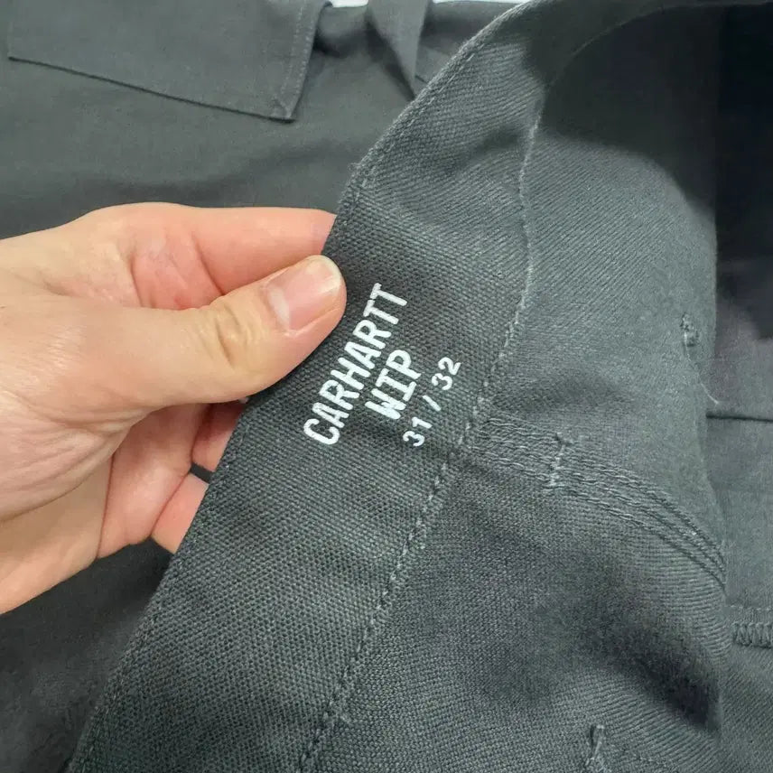 [BUNJANG] Carhartt WIP Black Double Knee Work Pants / 칼하트 WIP 블랙 더블니 워크팬츠