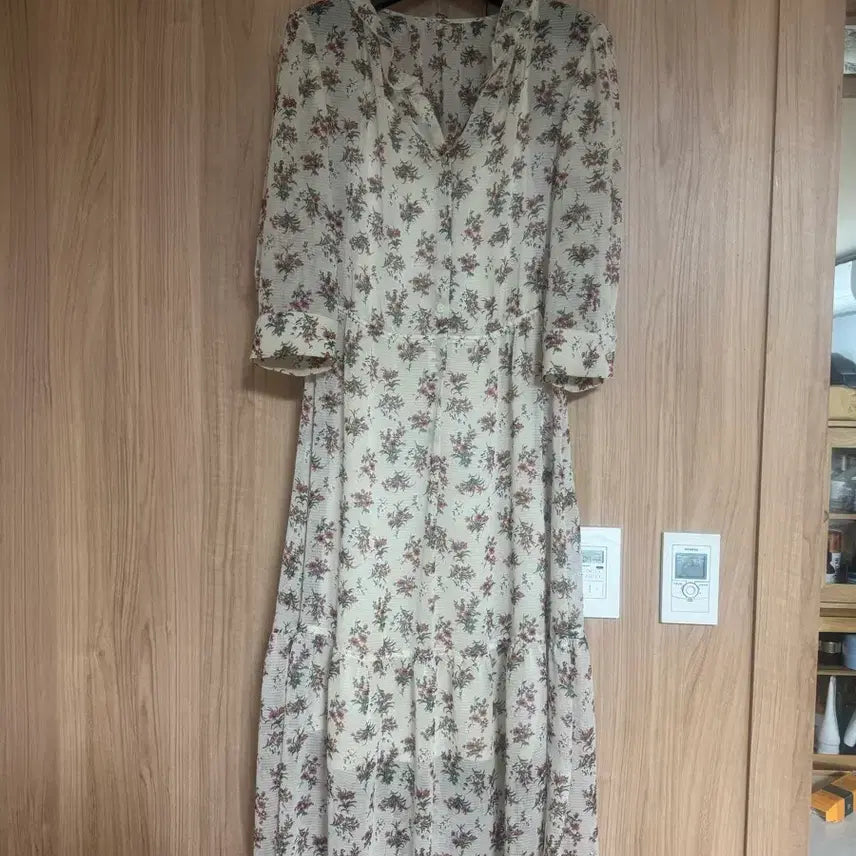 [BUNJANG] Deuel Floral Chiffon Maxi Dress / 듀엘 쉬폰원피스(55)