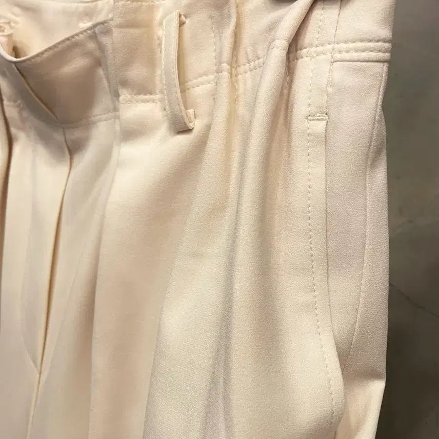 [SOLD OUT] 시스템 폴리 스판 원턱 허리밴딩 슬렉스 27