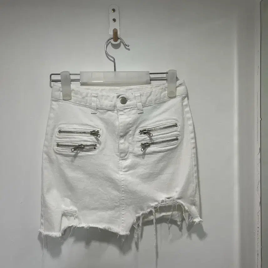 [BUNJANG] High-Waist Mini Skirt / 하이웨스트치마 미니스커트 화이트스커트 스판스커트