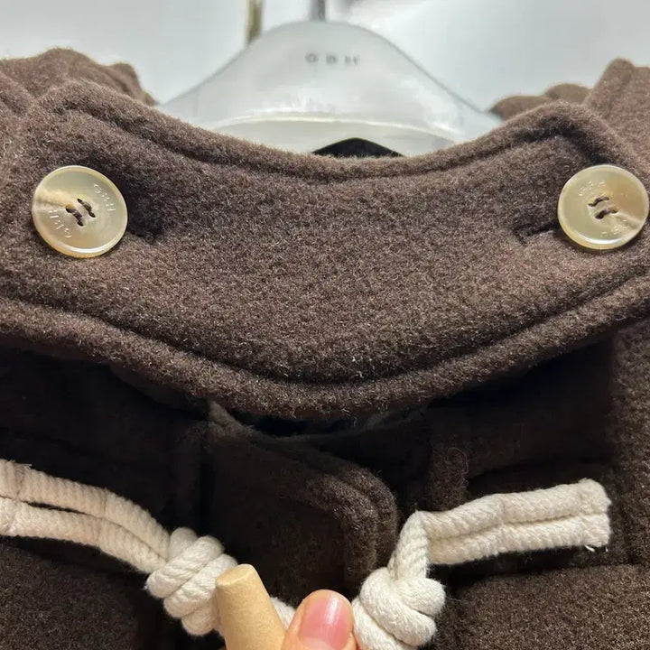 [BUNJANG] GBH Dark Brown Duffle Coat / GBH 브라운 더플코트