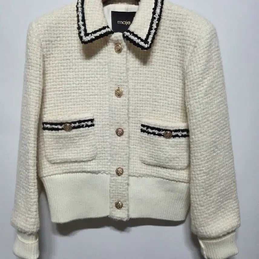 [SOLD OUT] (3) 66 마쥬 아이보리 트위드 자켓