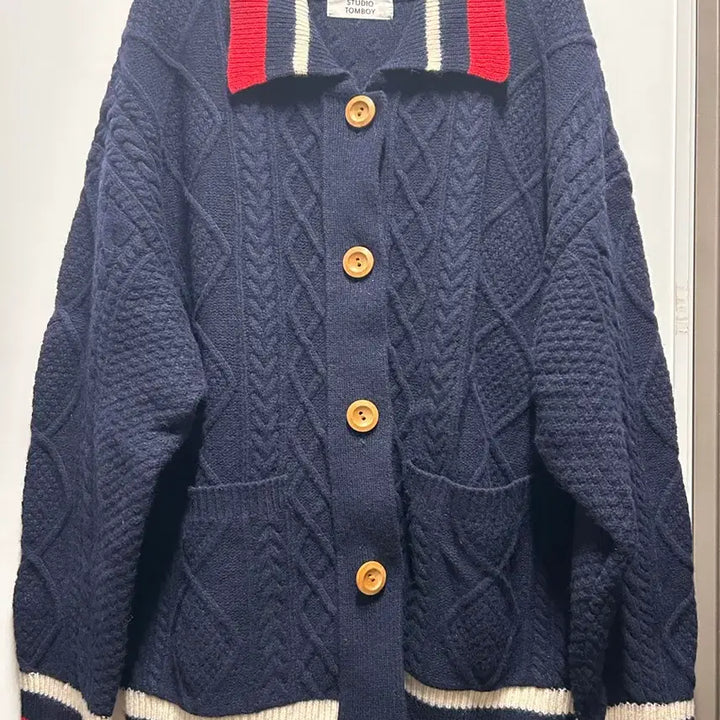 [BUNJANG] Tomboy Navy Cardigan Free Size / 톰보이 가디건