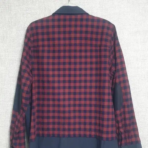 [SOLD OUT] 헤지스(HAZZYS) 여성 체크 배색 엘보우 패치 셔츠 (95)