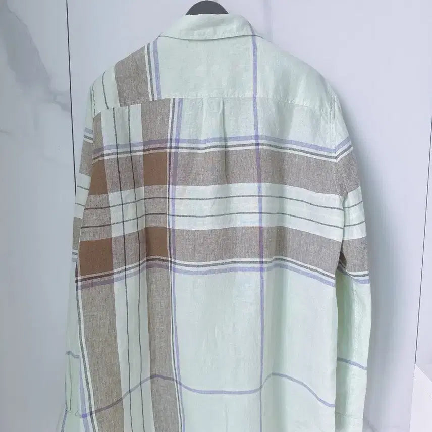 [BUNJANG] Hazzys Linen Check Shirt / (새상품) 헤지스 린넨 체크 셔츠