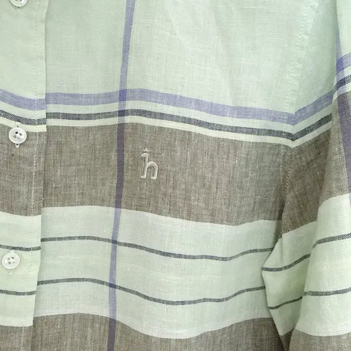 [BUNJANG] Hazzys Linen Check Shirt / (새상품) 헤지스 린넨 체크 셔츠
