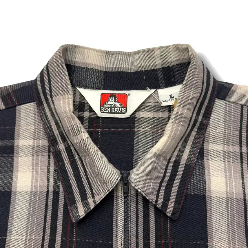 [SOLD OUT] 90s 벤데이비스 하프집업 반팔 워크셔츠 Made in USA