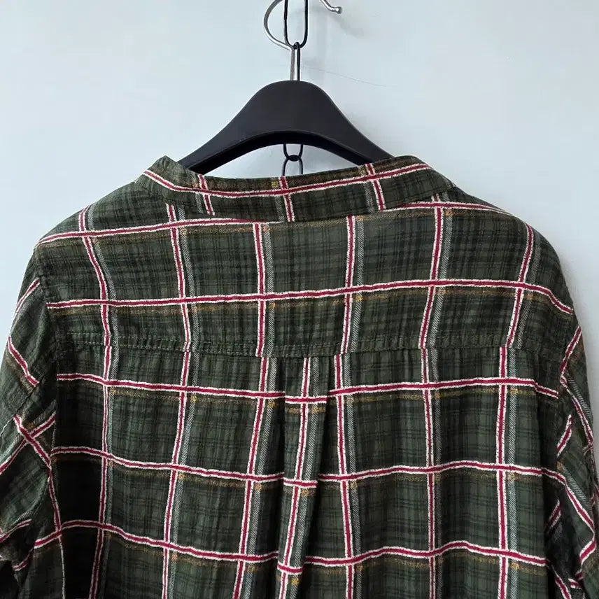 [SOLD OUT] 55-77)그린 체크 스트링 셔츠