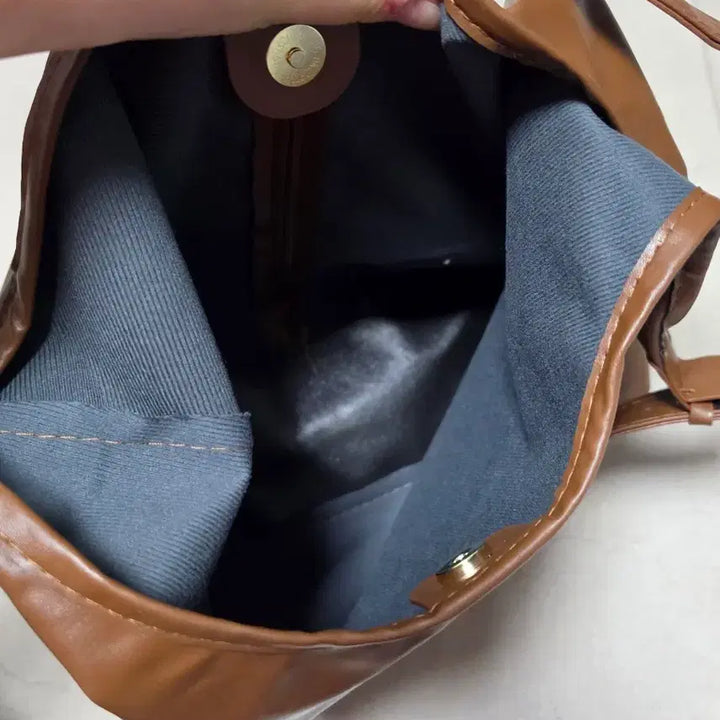 [BUNJANG] Brown Leather Shoulder Bag / 브라운 레더 숄더백