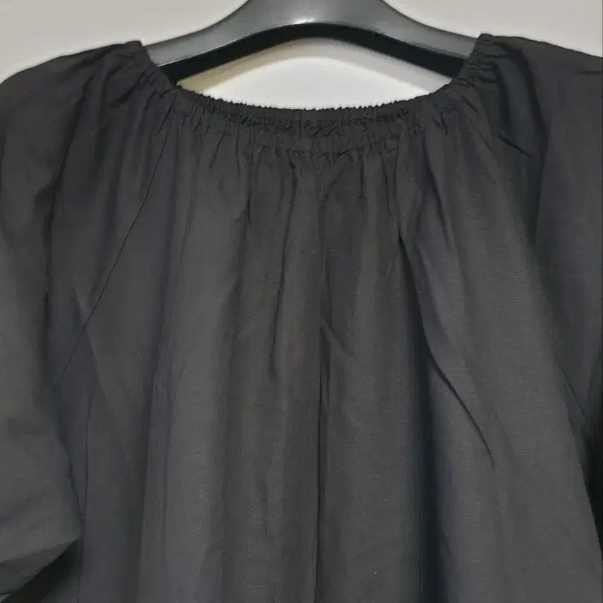 [BUNJANG] Black Short Sleeve Long Dress / 블랙 반팔 롱 원피스