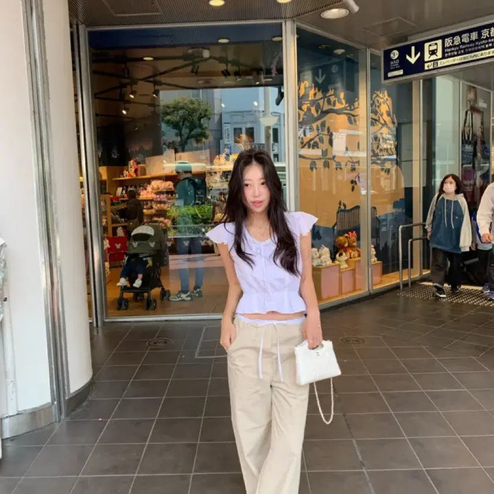 [BUNJANG] Sheschic Creep Pants Beige Long / 새상품 택0, 샵시예 크리프 팬츠 베이지 long