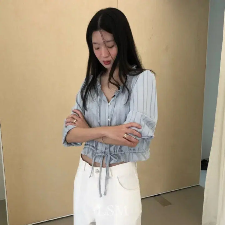 [BUNJANG] FIMUST Ring Blouse Ivory / 새상품) 피머스트링 블라우스 아이보리