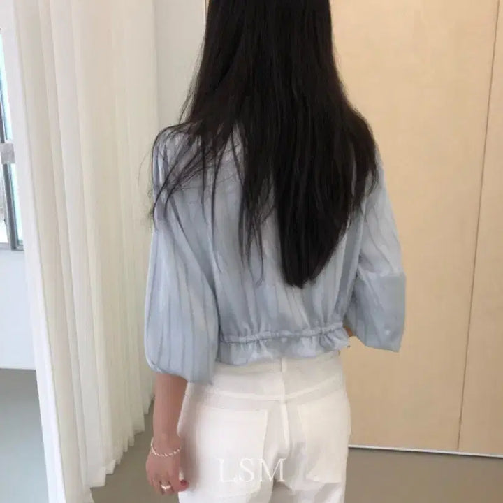 [BUNJANG] FIMUST Ring Blouse Ivory / 새상품) 피머스트링 블라우스 아이보리