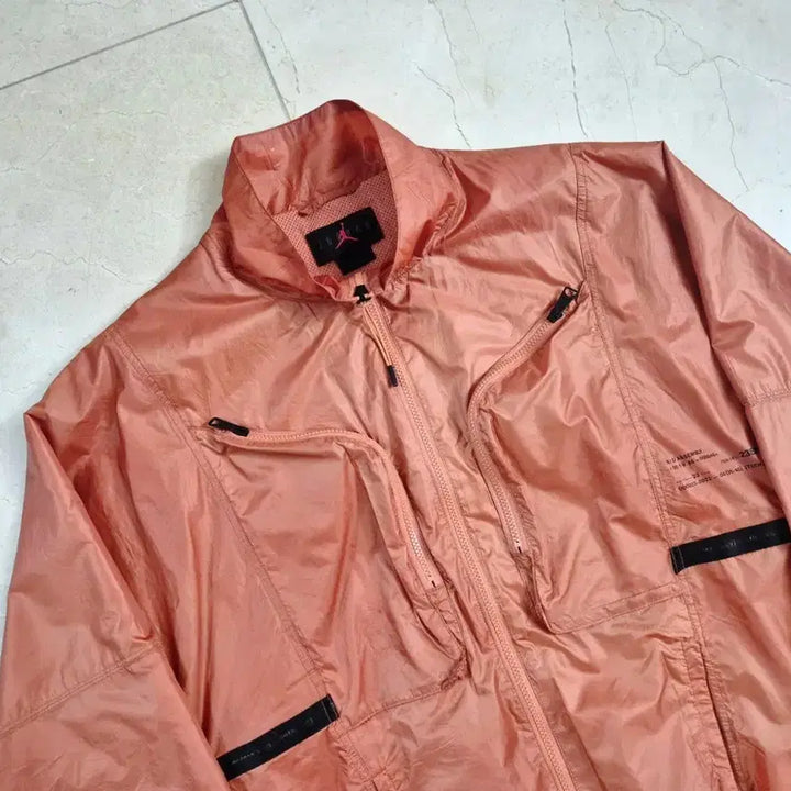 [BUNJANG] Jordan S/S Semi-Oversized Athleisure Zip-Up Jacket L / 조던 / S/S 오렌지 세미오버 에슬레저 집업 자켓 / L