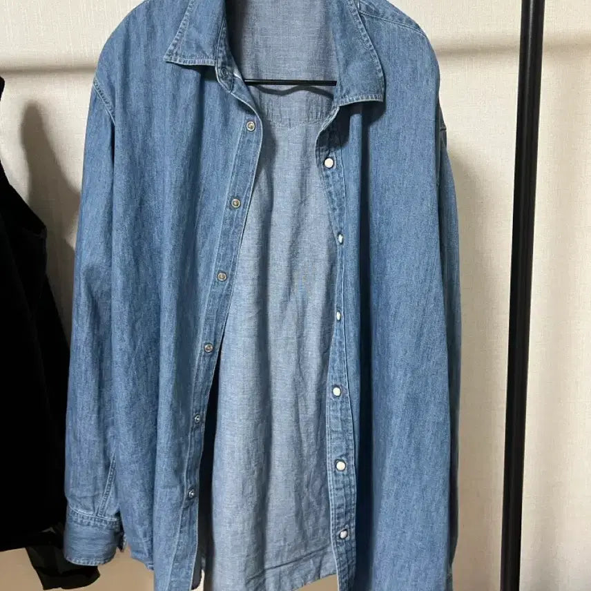 [SOLD OUT] 오라리 셀비지 슈퍼 라이트 데님 셔츠 와시드 인디고 5사이즈