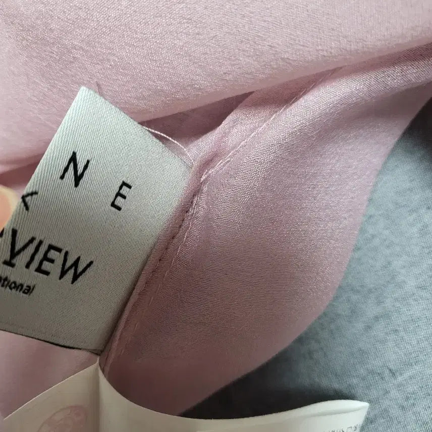 [SOLD OUT] eune interview 리본넥 오간자 핑크 블라우스 핑크