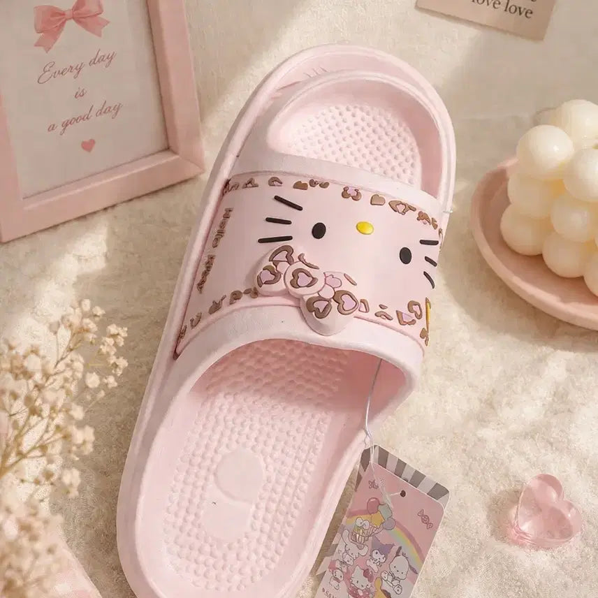 [BUNJANG] Hello Kitty Pink Slippers / 헬로키티 핑크 통굽 슬리퍼 /새상품 / 산리오 키티 슬리퍼