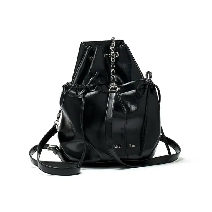 [BUNJANG] Matinkim Drawstring Ribbon Backpack / 마뗑킴_리본 백팩 DRAW STRING RIBBON BACK PACK