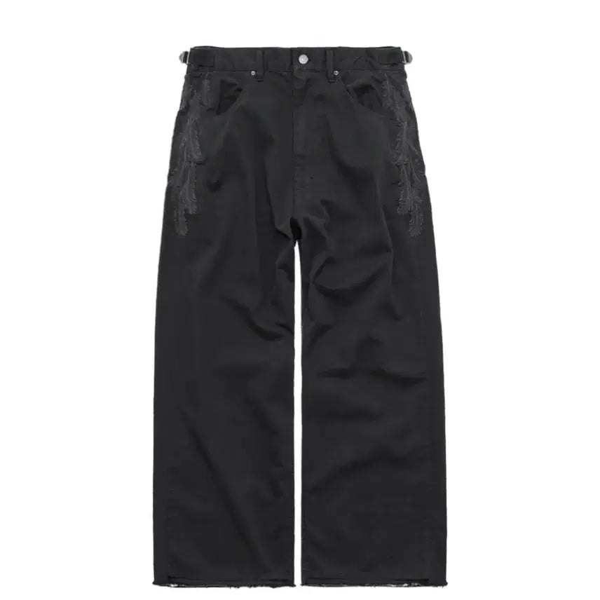 [BUNJANG] Polytelu Feather Goshima Pants Black / (1) 폴리테루 페더 고시마 팬츠 블랙
