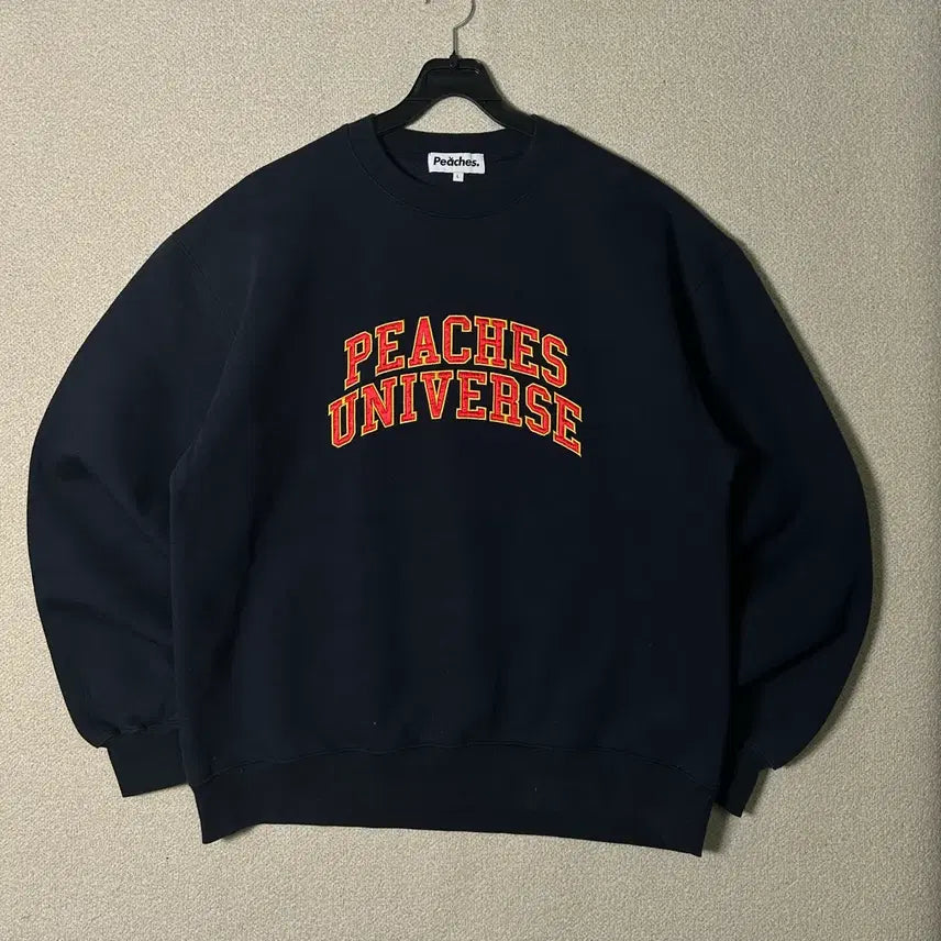 [BUNJANG] Peaches Universe Black Sweatshirt / (L) 피치스 유니버스 블랙 맨투맨