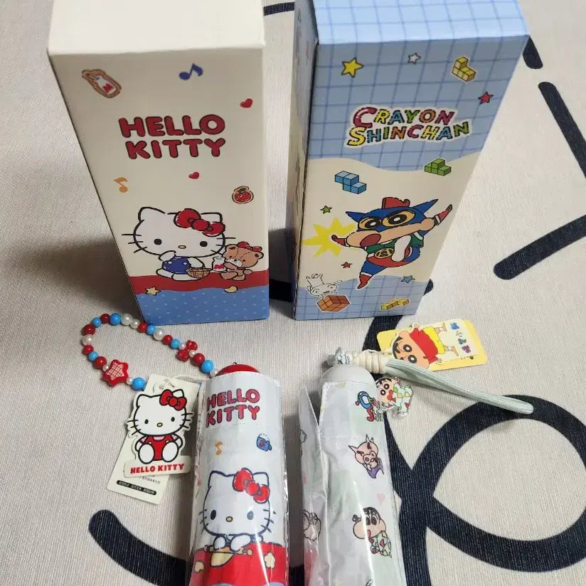 [BUNJANG] Crayon Shin-chan &amp; Hello Kitty Umbrella/Sunshade / 짱구&amp;키티 (양산/우산)