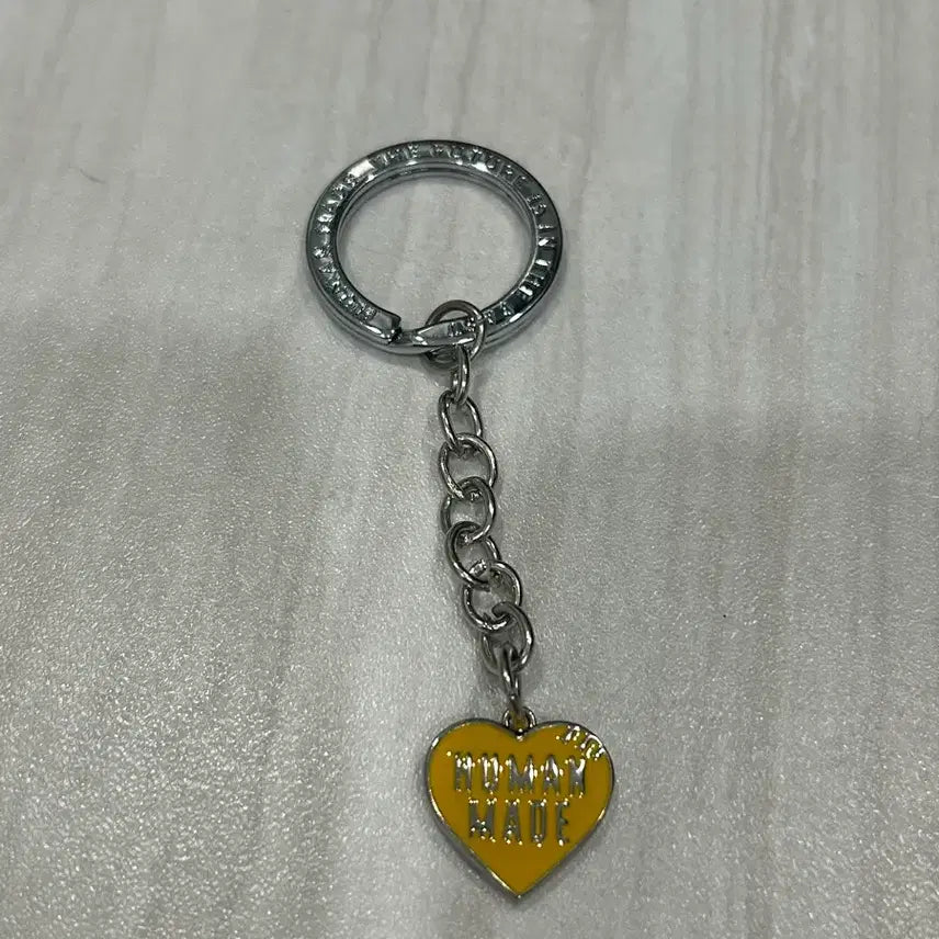 [BUNJANG] Human Made Yellow Heart Keyring Pendant / 휴먼메이드 옐로우 하트 키링 팬던트