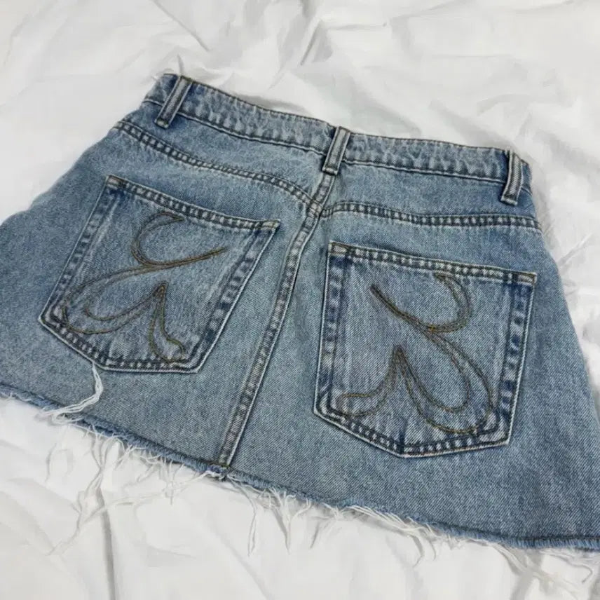[BUNJANG] Glowny Denim Mini Skirt / 글로니 데님스커트