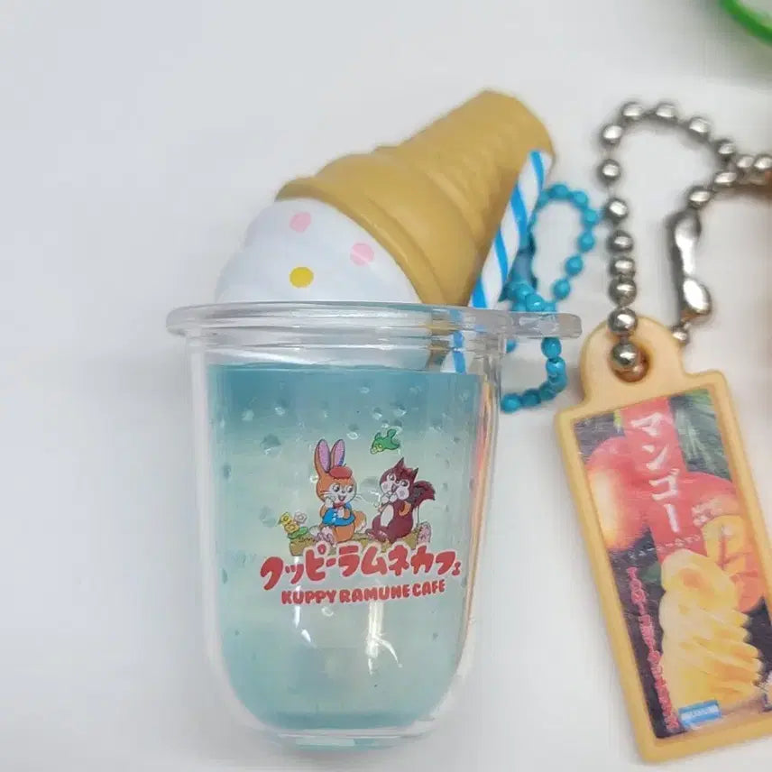 [BUNJANG] Japanese Ice Cream/Coffee Miniature Keyring Bundle Set / 일본 아이스크림/커피 가챠키링 6개 일괄 1.4
