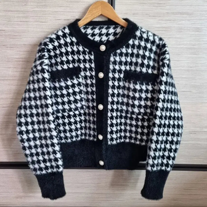 [SOLD OUT] 하운드투스 체크 진주가디건