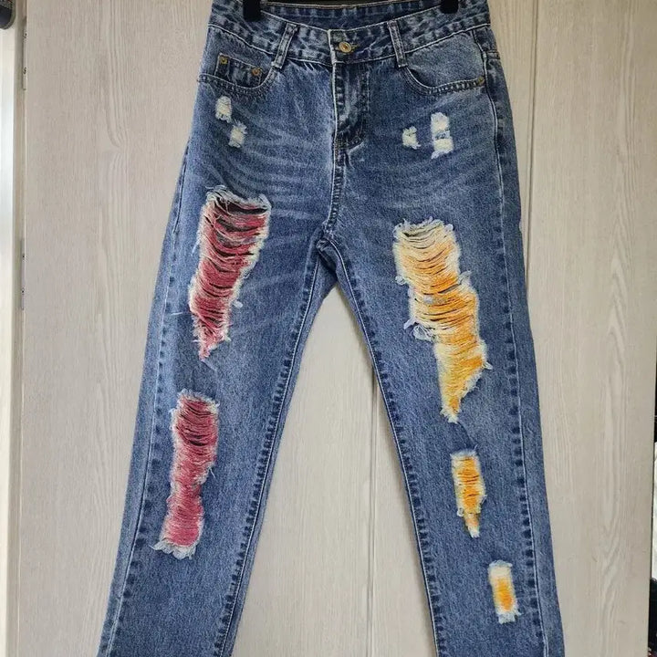 [BUNJANG] Coca-Cola Hipster Damage Jeans / 코카콜라 힙스터 데미지 청바지