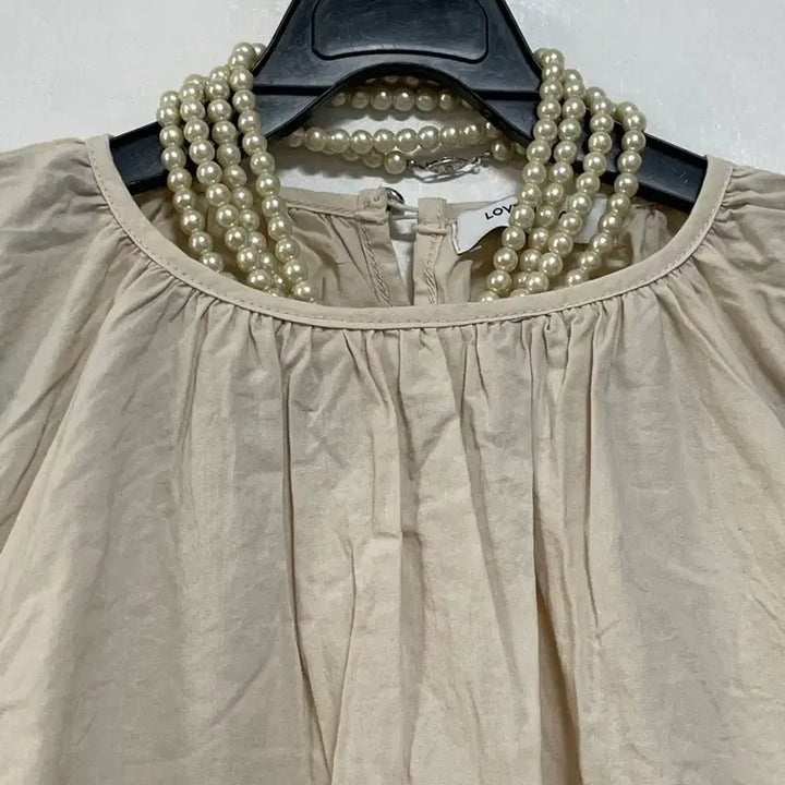 [BUNJANG] LOVE N SHOW Lace Blouse / 특가새)N6168 LOVE N SHOW 자수레이스배색 블라우스.면