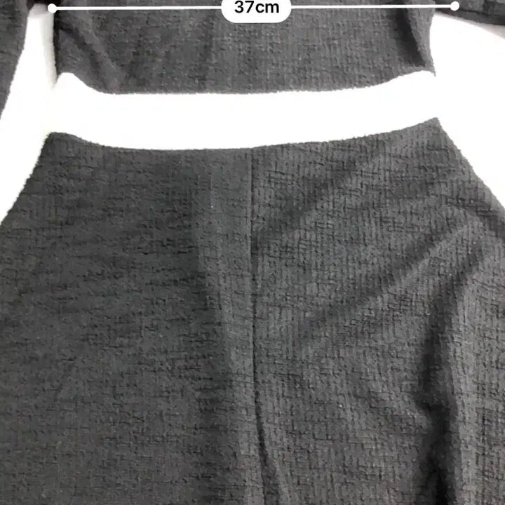 [BUNJANG] Black Tweed Long Dress / 블랙 트위드 롱 원피스