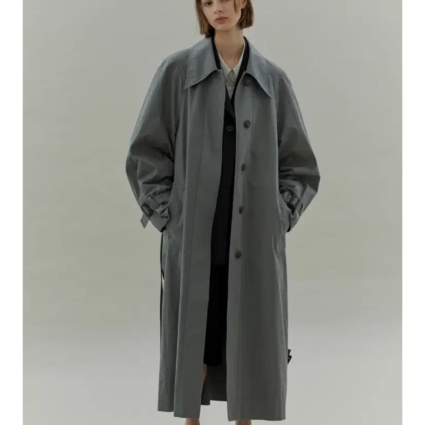 [BUNJANG] Low Classic Trench Coat Khaki / 로우클래식 로우 카라 트렌치 코트 카키색 새상품
