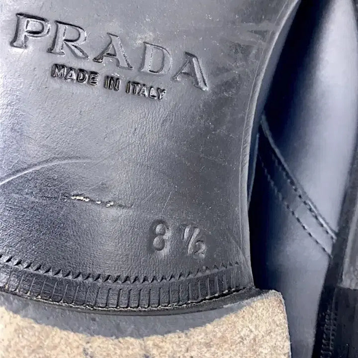 [BUNJANG] Prada Leather Square Toe Derby Shoes / 프라다 레더 스퀘어토 더비슈즈