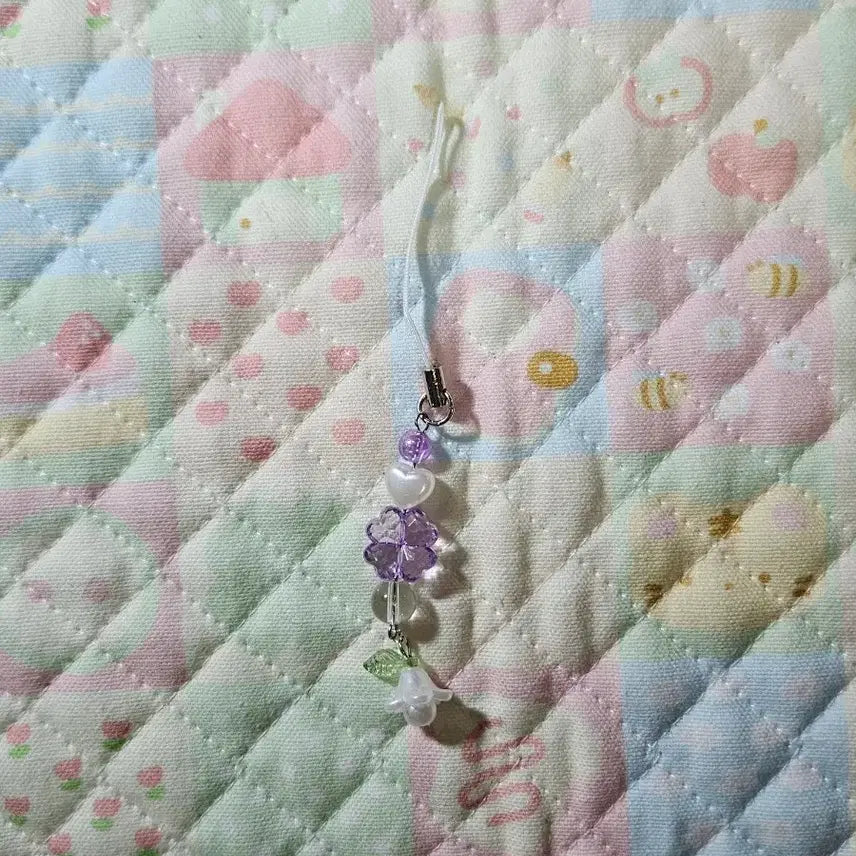 [BUNJANG] Beaded Phone Keychain and Strap Set / 비즈 핸드폰 키링 / 스트랩 세트