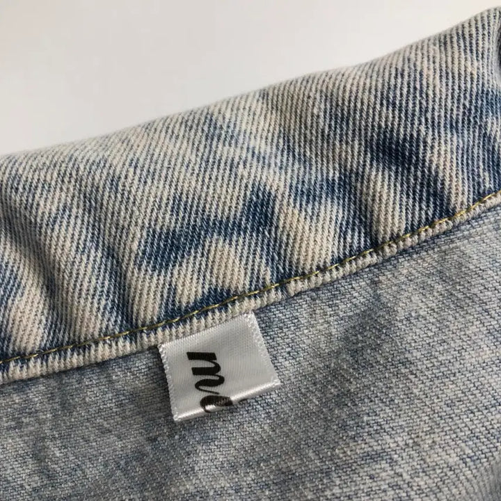 [BUNJANG] Denim Jacket Sunflower Embroidery / 데님 청자켓 해바라기 자수