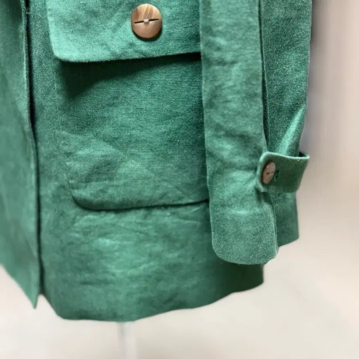 [BUNJANG] AtG Green 100% Linen Jacket / AtG 그린 100% 린멘 자켙