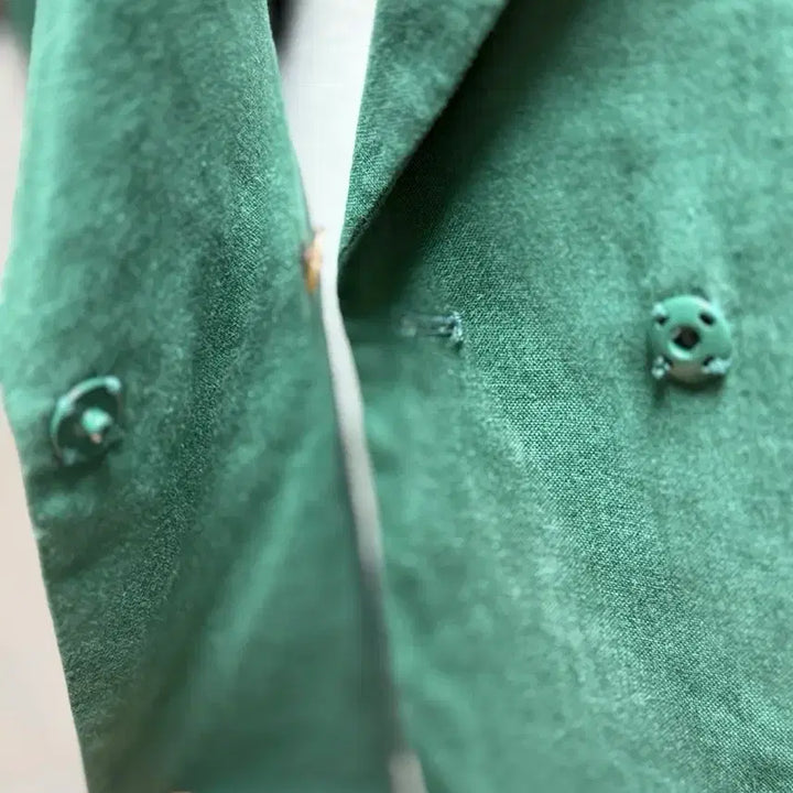 [BUNJANG] AtG Green 100% Linen Jacket / AtG 그린 100% 린멘 자켙