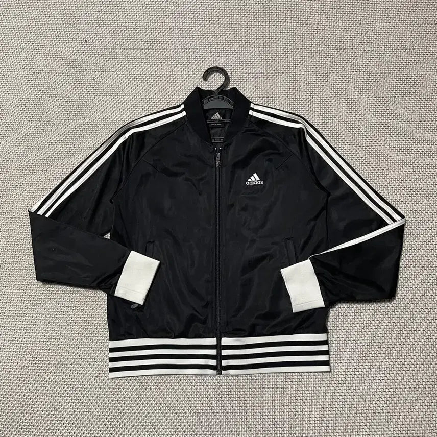 [BUNJANG] Adidas Black &amp; White Jersey Jacket / M 아디다스 검희 져지 자켓 B.7413