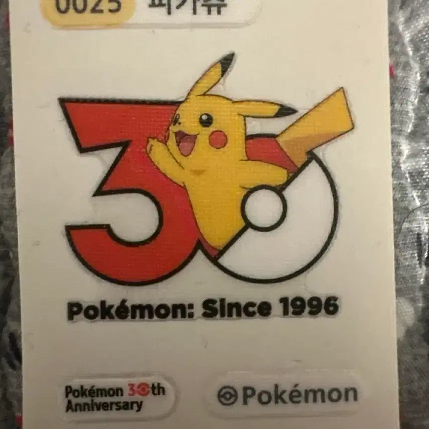 [SOLD OUT] 포켓몬 30주년 피카츄 띠부씰
